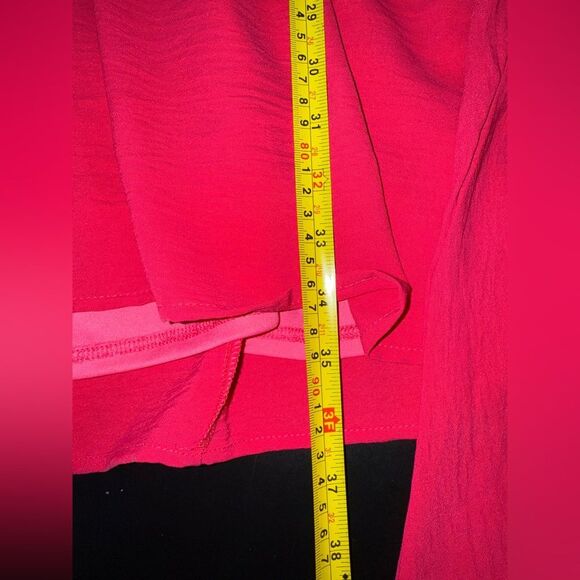 Fraiche by J Long Sleeve Tie Front Dress In Cherry Size Large NWT - Picture 10 of 10